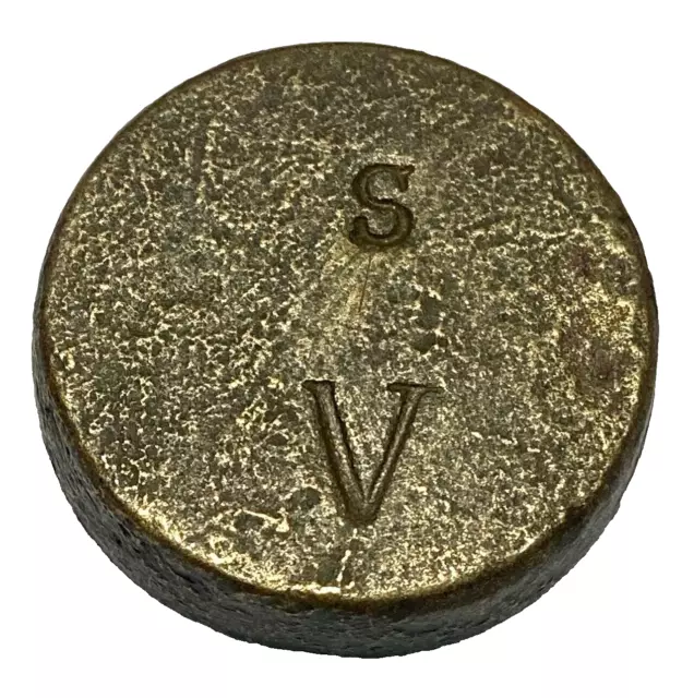 17th century bronze VS COIN WEIGHT for weighing Elizabeth I - Charles I hammered