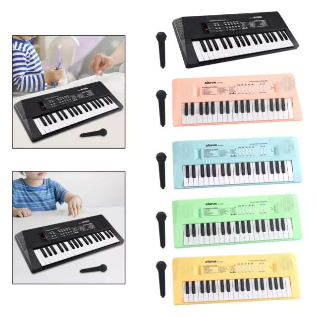 Clavier de piano pour enfants avec haut-parleur unique, 37 touches avec micro,