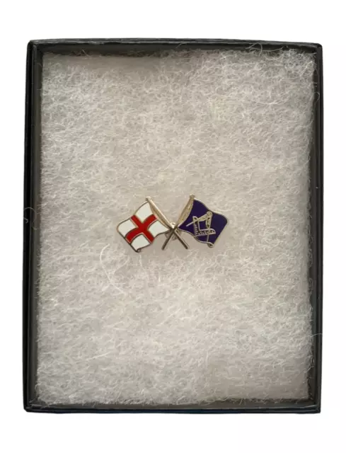 Personalised Gift Box with (SB097) Masonic Crest Enamel Pin Badge