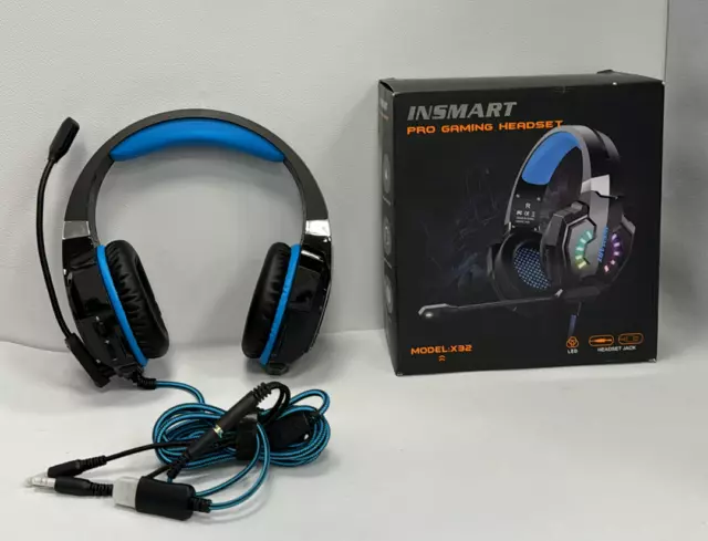 INSMART Gaming Headset with Mic, Headset for PS4/PS5/Xbox/Switch/Laptop, X32