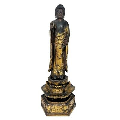 18th/19th Century Japanese Wood Gilded Buddha