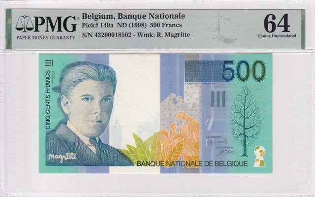 Belgium 500 Francs 1998 PMG 64