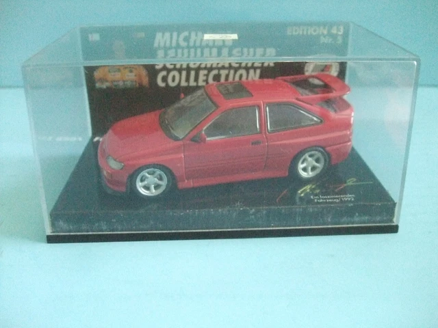 Miniature Minichamps 1/43 - Ford Escort Cosworth Rouge, écurie Schumacher
