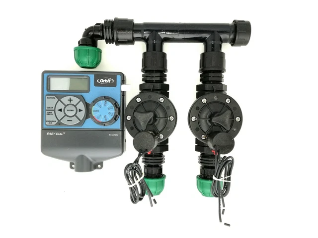 Kit Irrigazione Programmatore Orbit 2 Zone Elettrovalvola Prato Giardino Baccara