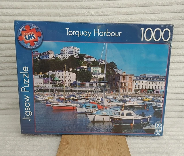 Torquay Harbour 1000 Piece Jigsaw Puzzle Deluxe Quality FX Schmid - New & Sealed
