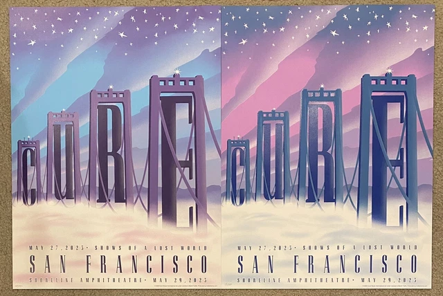 THE CURE Tour Poster San Francisco-Shoreline Ampitheatre, May 27 & 29 #/1500 THE CURE Tour Poster San Francisco-Shoreline Ampitheatre, May 27 & 29 #/1500