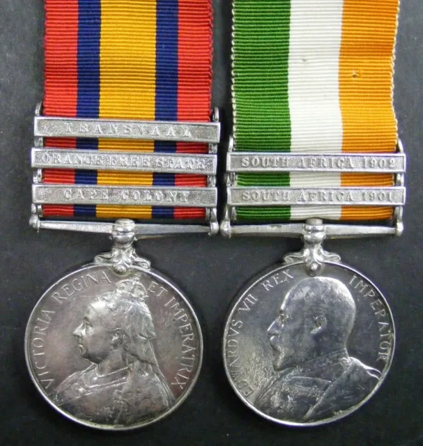 GB Original Medal Pair: QSA Cape Col OFS Tvl + KSA, Cpl Heap, West Riding
