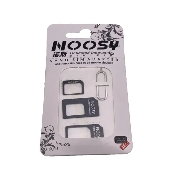 Noosy SIM Card Adapter Nano Micro Standard Converter Kit with SIM Tray Ejector