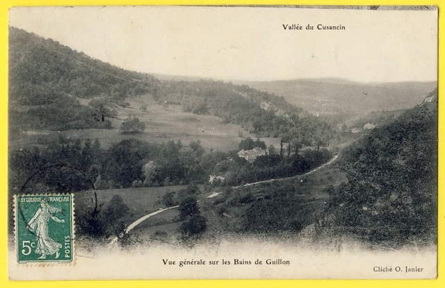 cpa 25 - GUILLON les BAINS (Doubs) VALLÉE du CUSANÇIN vu sur les THERMES