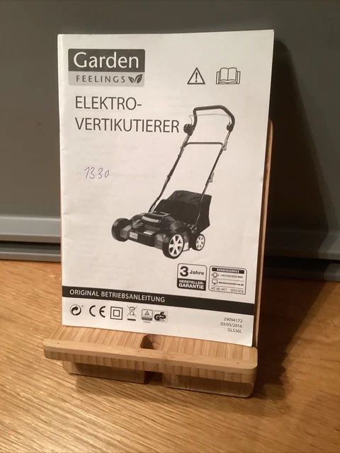 GARDEN FEELINGS GEBRAUCHSANLEITUNG Elektro Vertikutierer EUR 3,00