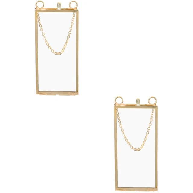 2x Artwork Display Frame Floating Picture Frame Kids Art Frame Glass Frame