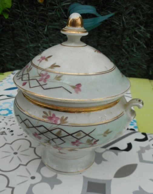 Sucrier En Porcelaine LA PORCELLANA BIANCA - Collection Majesté, Diamètre 10 Cm, Orné D'Or