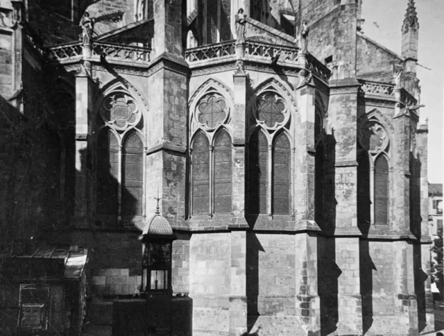 FRANCE Bayonne Cathedral Apse c1910 Vintage Silver Stereo Photo