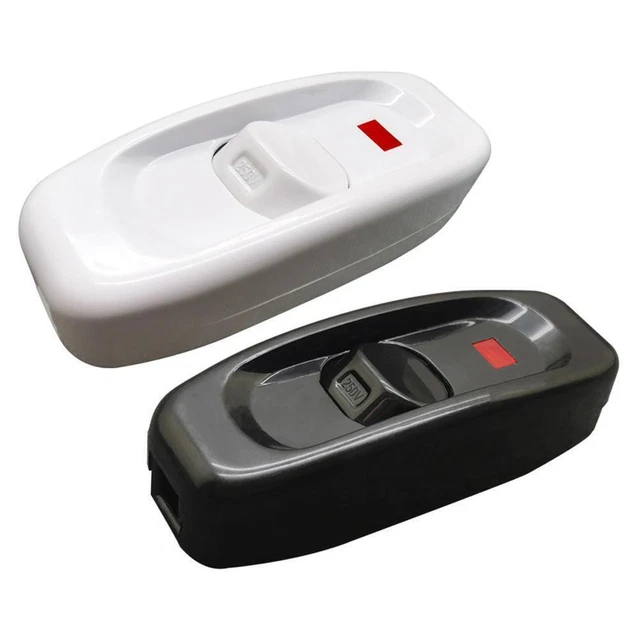 INLINE ON/OFF HOME Table Lamp Desk Light Cord Cable Switch AC110-250V ...