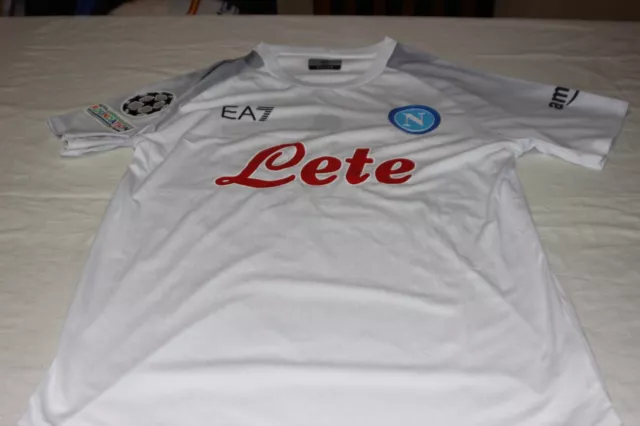 Camiseta Del Ssc Napoli De Uefa Champions League Kappa T/M Nº 77 Kvaratskhelia