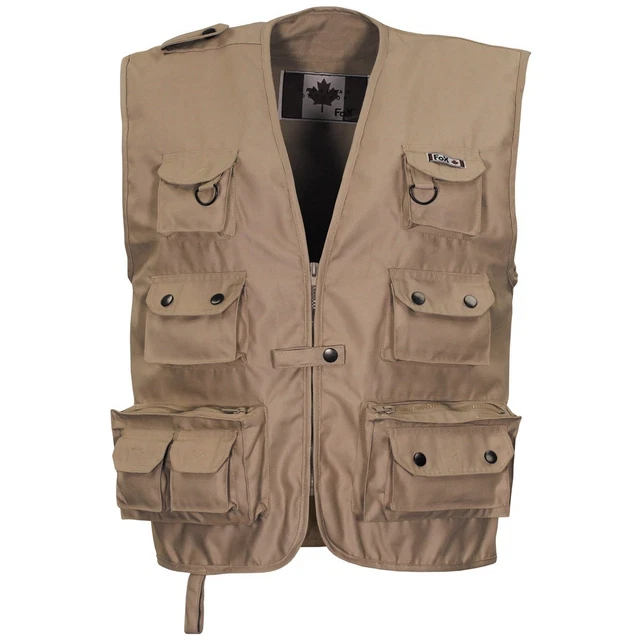 Gilet Tactique De Pêche/camping Beige - Homme - Taille 3XL - Style Vintage