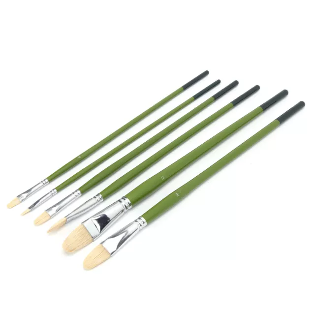 Oil Paint Brushes 6 Different Sizes Oil Paint Set Durable For Professionals For