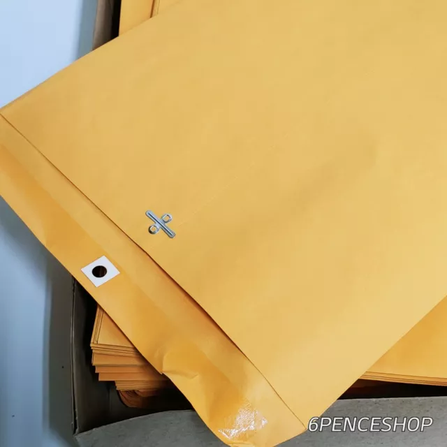 Lot of 100 / 11-1/2" x 14-1/2" Manila Envelopes, Clasp Closure 100 count 28 lb