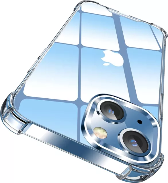 Stoßfeste Hülle für iPhone 14 Pro Max Plus 13 11 12 XR 7 8 Durchsichtige Abdeckung Silikon