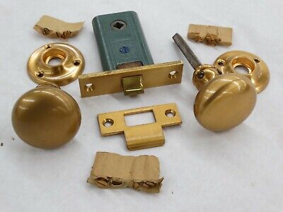 Vintage Brass / Bronze Odd 2 1/2" Backset Mortise Passage Lockset