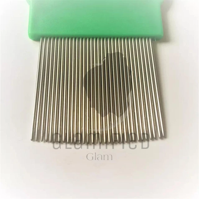 2 Metal Head Lice Comb Fine Tooth | Pet Dog Cat Flea Hair Kids Nit Eggs Removal 2