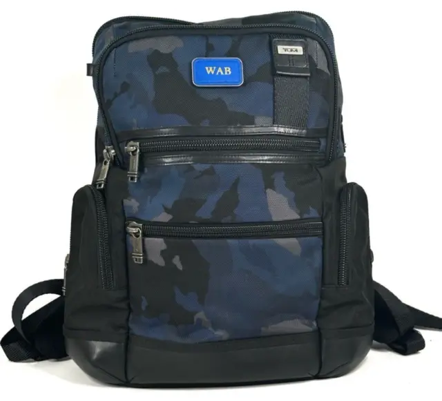 TUMI ALPHA BRAVO Knox Camouflage Backpack Black Blue Expandable 222681BCM2