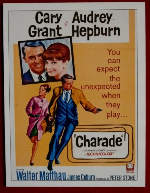 AUDREY HEPBURN - Card # 08 - Movie Idols Set - CHARADE with Cary Grant