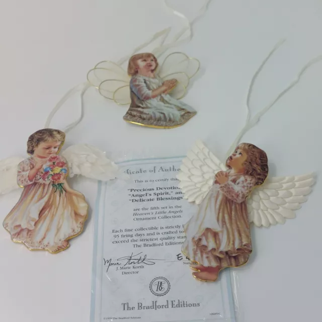 Bradford Exchange “Heavens Little Angels” Hanging Decorations Ceramic