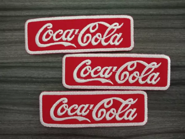 3 pcs Coke Soda CoCA CoLA  Patch Embroidered Iron or Sew on Shirt Jacket bag hat