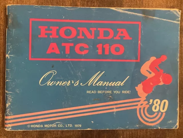 1980 82 Atc1 10 Honda Oem Owners Manual Booklet Atc 110 Atc110