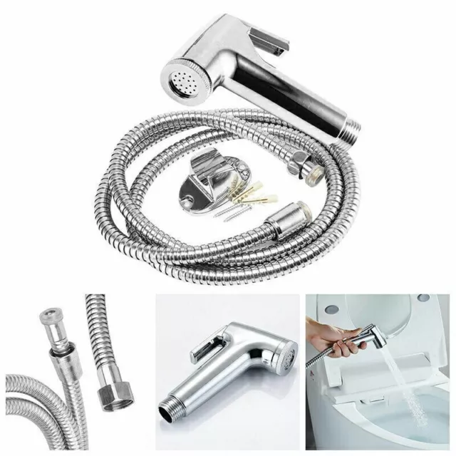 Jet Spray Muslim Shower Hygienic Shattaf Douche Kit Head Hose Handheld Bidet UK