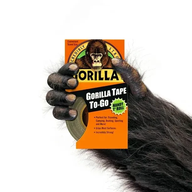 Gorilla Black Duct Tape to-Go, 1 in x 30 ft Single Roll