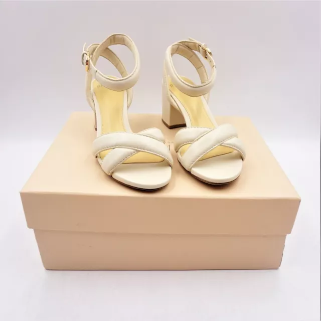 Alexandre Birman Camille Leather Ankle Strap Sandals in Eggshell -Women's EU37.5 Alexandre Birman Camille Leather Ankle Strap Sandals in Eggshell -Women's EU37.5