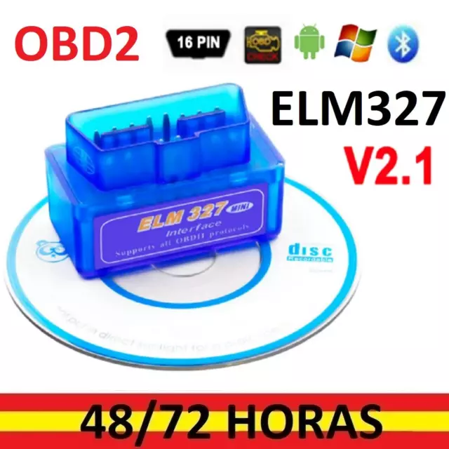 ELM327 V2.1 OBDII Bluetooth Coche Auto Interfaz de diagnóstico Herramienta OBD2