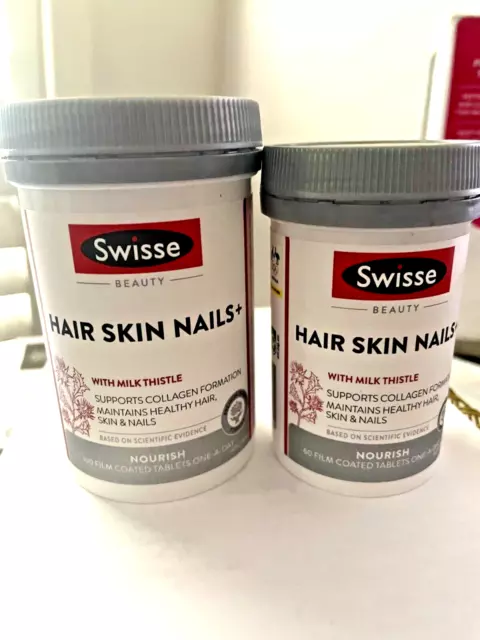 Swisse Beauty DUO Hair Skin Nails + with milk thistle 2 packs 100 & 60 tablets