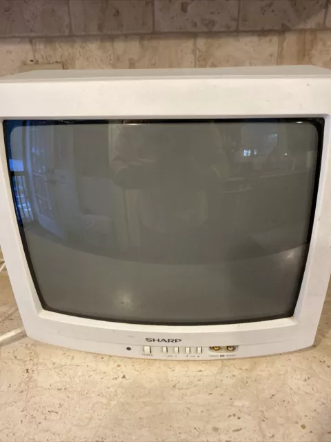 Vintage 1997 Sharp 13 CRT Television TV Retro Gaming 13J-M100