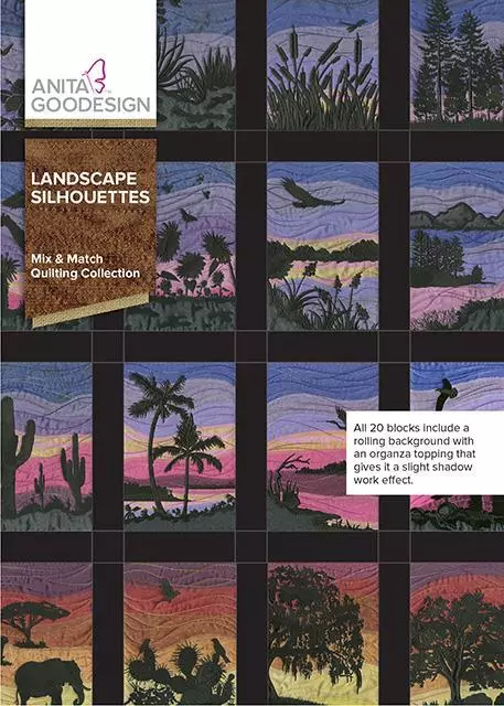 Landscape Silhouettes Anita Goodesign Embroidery Machine Design CD