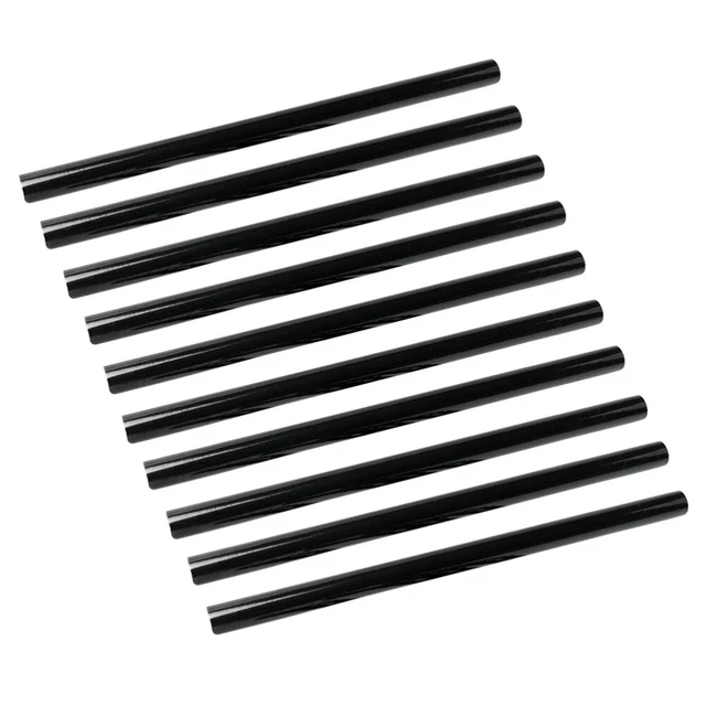10 un. palo de pegamento negro caliente barra de fusión térmica palitos de pegamento de 11 mm