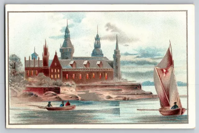 J.A. Walker York, PA Grand Perfect Stove  Victorian Trade Card  Sailing Ship