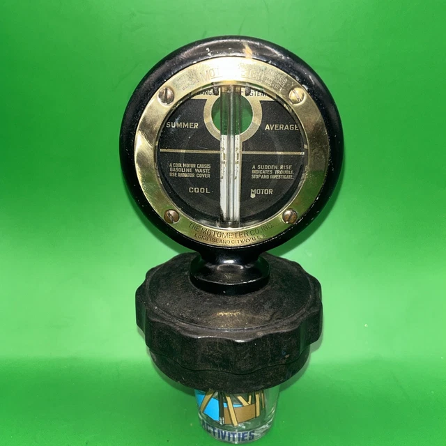 Simplex Radiator Cap 1920’S SIMPLEX CRANE Motometer Heat Gauge Radiator Cap Hood Ornament ...