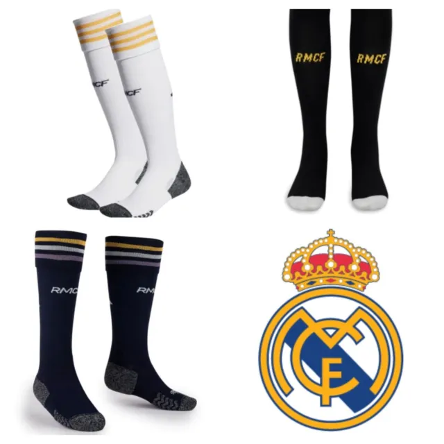 Real Madrid Kids Childrens football socks sz 5-14yrs home away 3rd 2023-24 youth