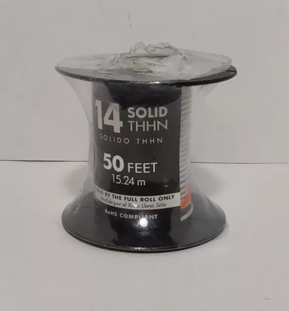Southwire 50 Ft. 14 AWG Solid White THHN Electrical Wire 11580883 Southwire