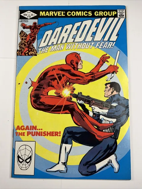 MARVEL COMICS DAREDEVIL #183 1ST BATTLE DAREDEVIL VERSUS THE PUNISHER vf+/nm