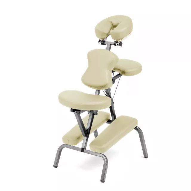 Tragbar Stahl Massage Stuhl W / Tasche - Faltbar Reise Spa / Tattoo Bench-Open