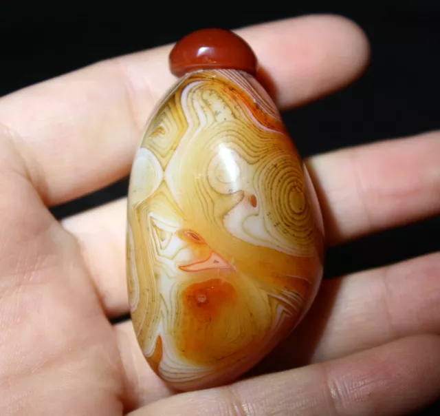 100% natural agate Stone snuff bottle collection desert agate snuff bottle Stone