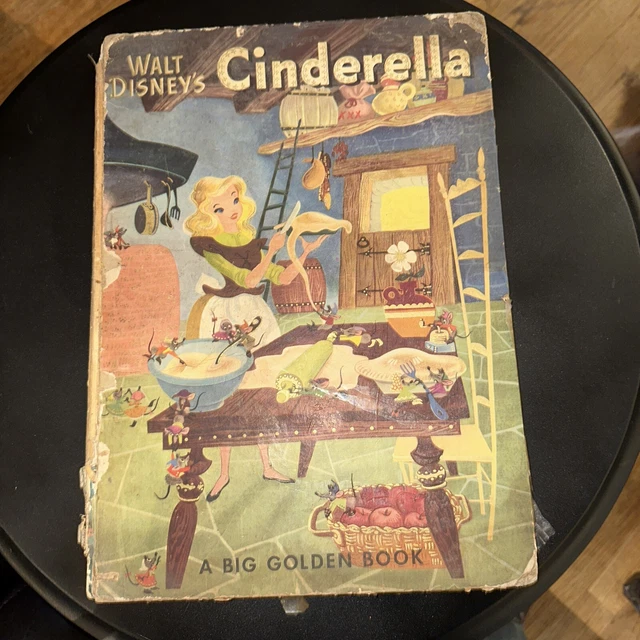 Walt Disney’s Cinderella A Big Golden Book  c. 1950 / Vintage Cinderalla Book