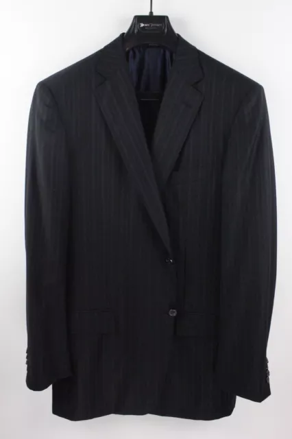 ERMENEGILDO ZEGNA "Fit Rom" Trofeo Wool Striped Blazer Sport Coat 44L