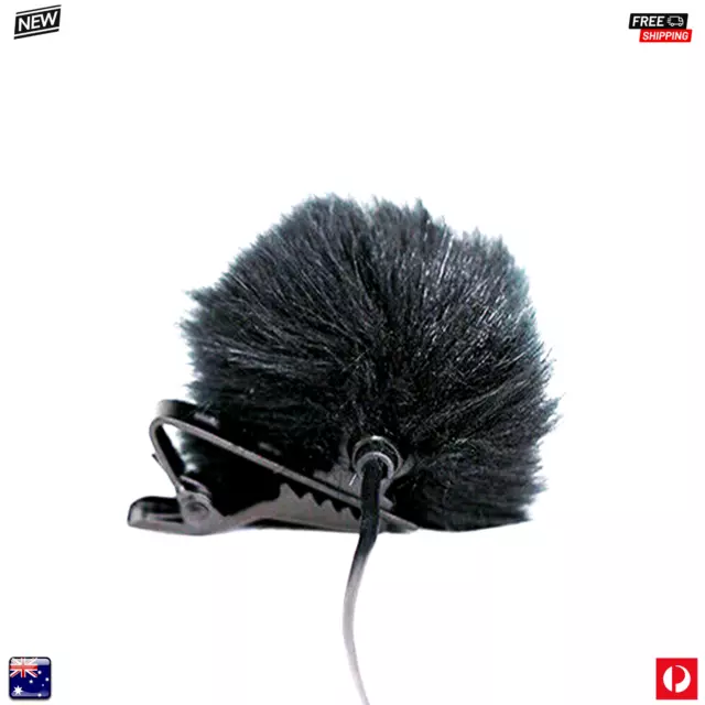 Black / Grey Fur Windscreen Windshield Wind Muff Lapel Lavalier Microphone Z400