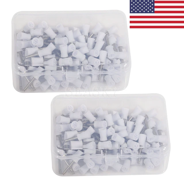 200pcs/2 Box Dental Prophy Tooth Polish Polishing Cup Latch Type Rubber in USA