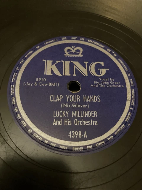 R&B BLUES KING 78 tr/min Lucky Millinder avec Big John Greer Clap